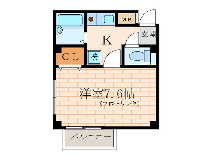 スバルハウス(1K/1階)の間取り写真