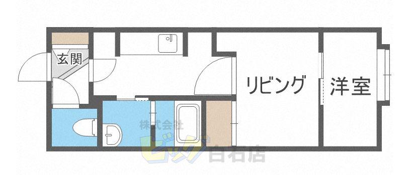 地下鉄東西線 東札幌駅 徒歩2分 4階建 築3年(1LDK/4階)の間取り写真