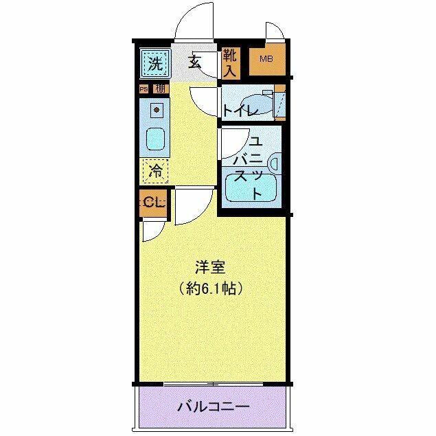 アヴァンツァーレ高輪(1K/3階)の間取り写真