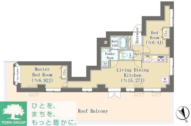 エクセル東山(2LDK/4階)の間取り写真