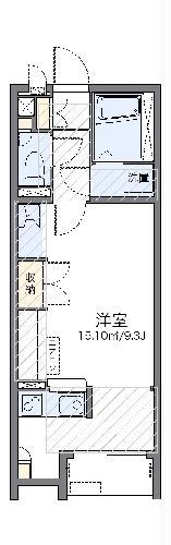レオネクストリベーラ(ワンルーム/1階)の間取り写真