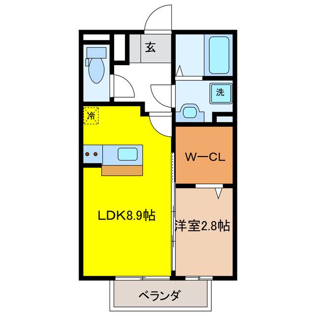 フレーズ(1LDK/2階)の間取り写真