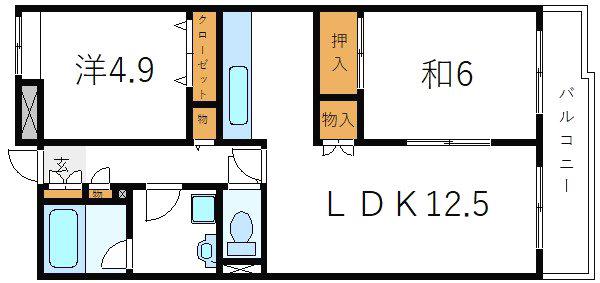 コージーコート(2LDK/1階)の間取り写真