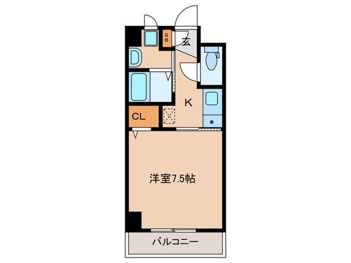 MIYASHITA BLDG(1K/5階)の間取り写真