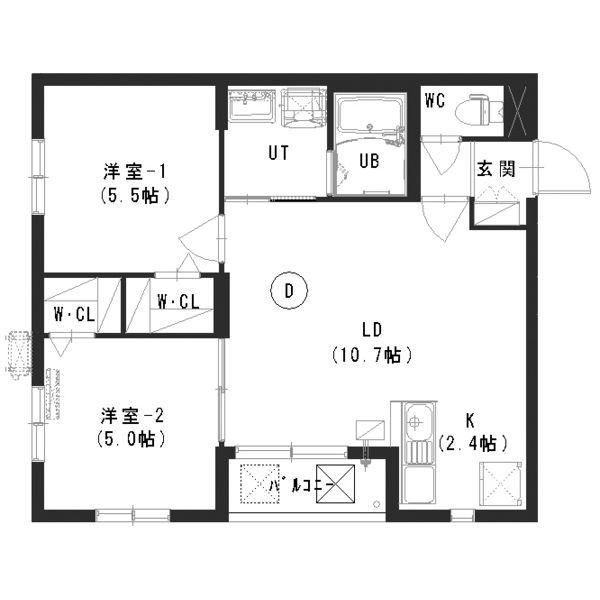 NOON南山鼻(2LDK/2階)の間取り写真