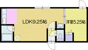 レジデンス88(1LDK/1階)の間取り写真
