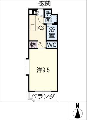 幸マンション(1K/2階)の間取り写真