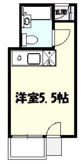シャルマン文京千駄木(ワンルーム/4階)の間取り写真