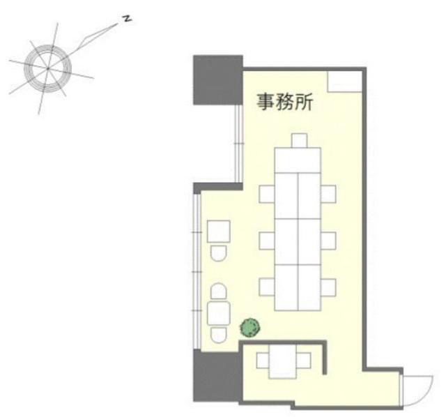 事務所 向ケ丘遊園セットアップオフィス(ワンルーム/4階)の間取り写真