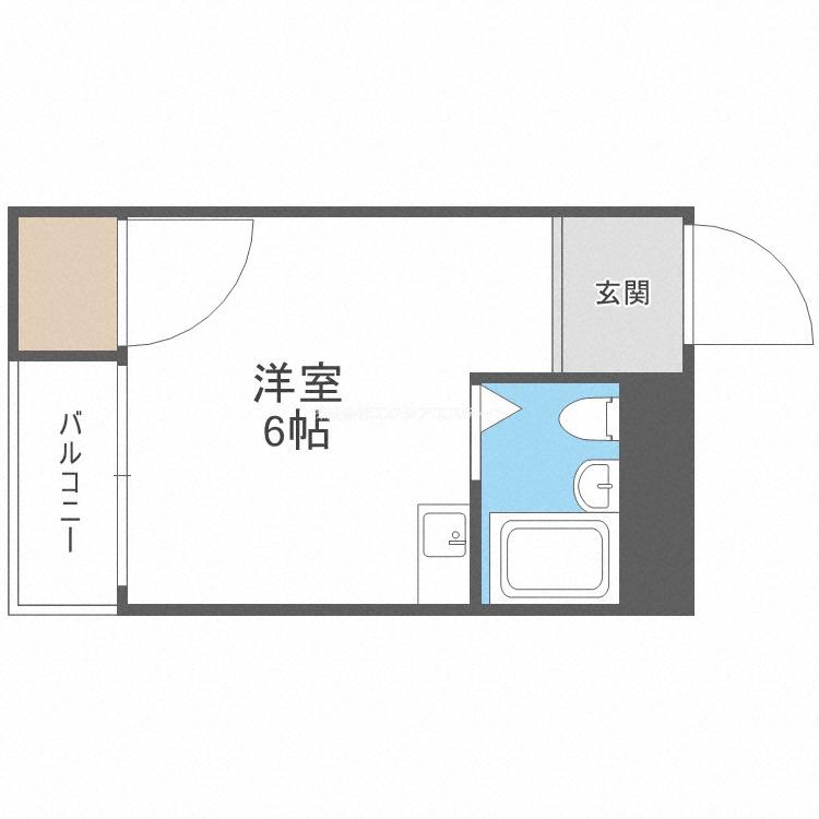 グランソシエ住之江(ワンルーム/1階)の間取り写真