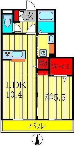 クレシアコート(1LDK/3階)の間取り写真