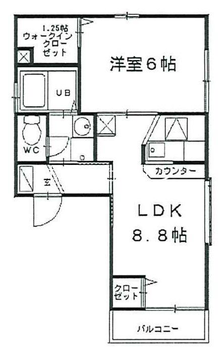 セレ五反野(1LDK/3階)の間取り写真