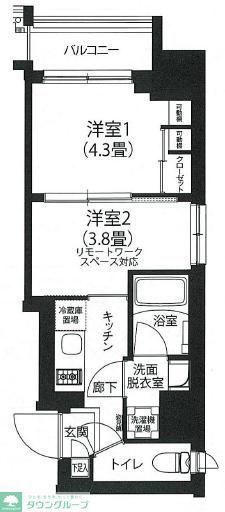 アイルプレミアム駒込(2K/3階)の間取り写真