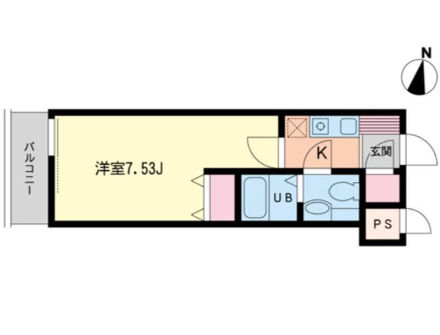N ベレール目黒(1K/3階)の間取り写真