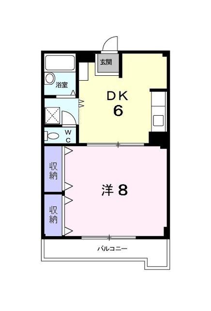 エスポワールSAKAI(1DK/2階)の間取り写真
