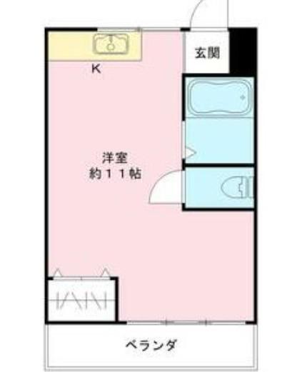 宮前ハイム(1K/4階)の間取り写真