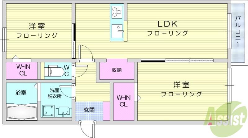 ルーチェ・ブリエ(2LDK/1階)の間取り写真