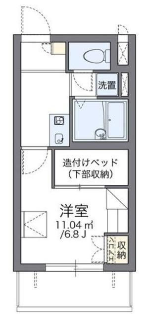 レオパレスルフナ(1K/4階)の間取り写真