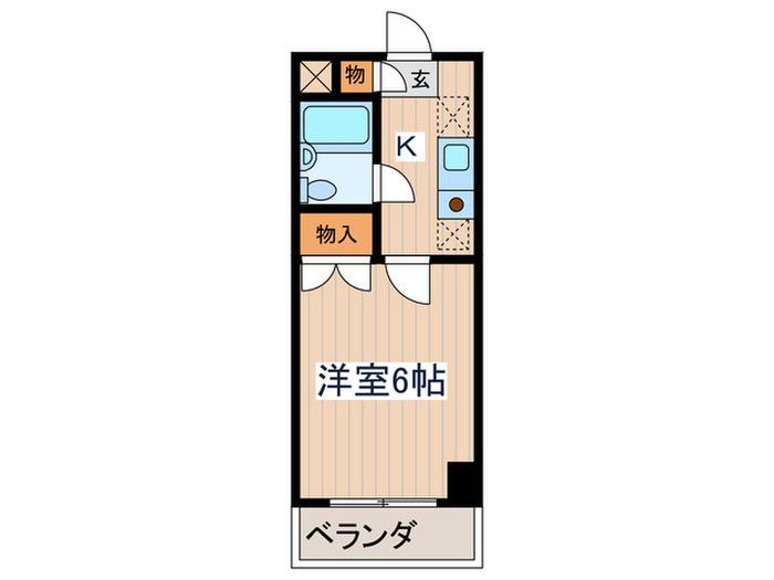 アミティ保谷(1K/2階)の間取り写真