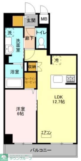 エルフローレ(1LDK/4階)の間取り写真