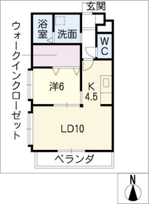 MULBERRY(1LDK/3階)の間取り写真