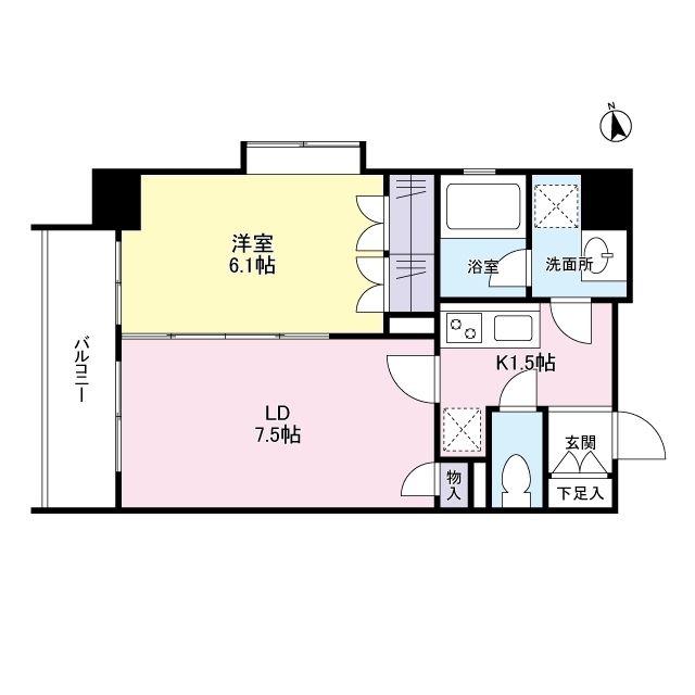 リバーレ池袋(1LDK/7階)の間取り写真