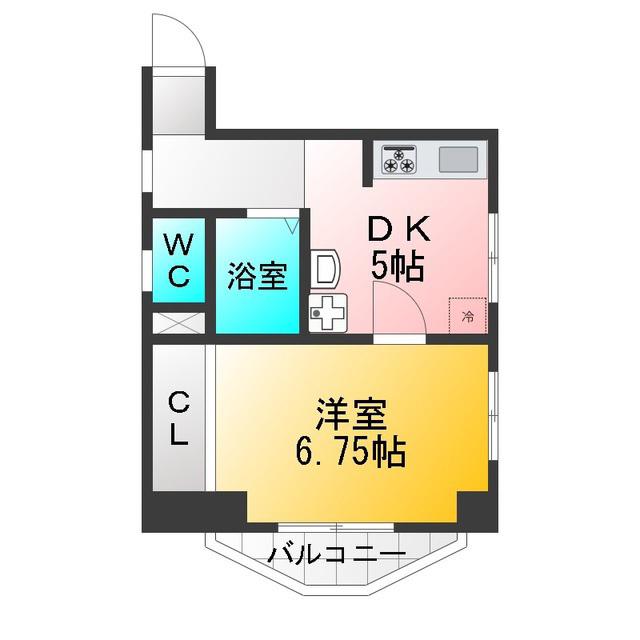 ホクエツハイム(1DK/3階)の間取り写真