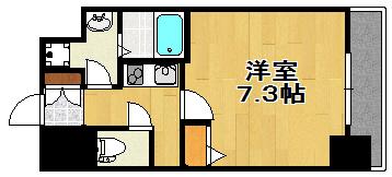 アークグラン大阪ウエスト(1K/2階)の間取り写真