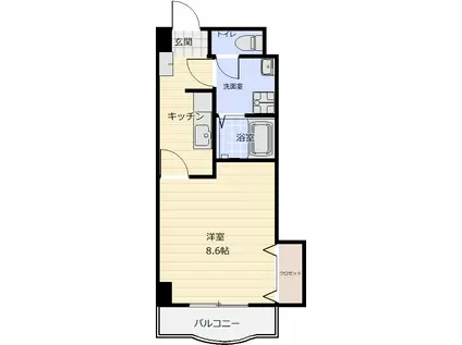 キャトルセゾン通町マンション(1K/2階)の間取り写真