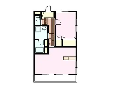 リバティー下小出(1LDK/3階)の間取り写真