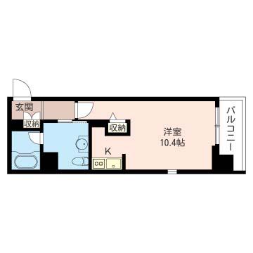 マストライフ日本橋本町(1K/4階)の間取り写真