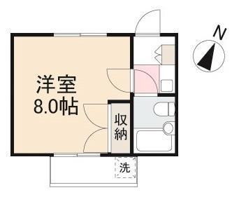 メゾンドパリス(1K/2階)の間取り写真