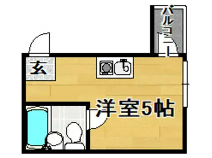 アヴァンザーレ東淀川(ワンルーム/2階)の間取り写真