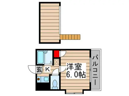ピュアハウス鎌ヶ谷(1K/1階)の間取り写真