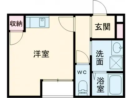 CHOU CHOU NAKAMIYA ウエスト(ワンルーム/1階)の間取り写真