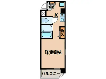 グランベール安田通(ワンルーム/3階)の間取り写真