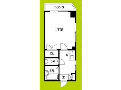 ラパンジール恵美須III(1K/9階)の間取り写真