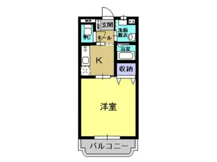 ソフィアコート野田(1K/3階)の間取り写真
