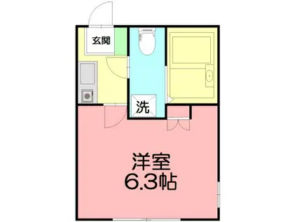 PINOT NOIR湘南(1K/3階)の間取り写真