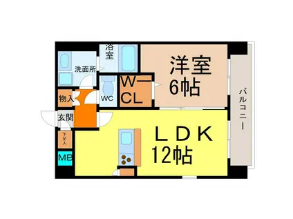 YS上前津(1LDK/2階)の間取り写真