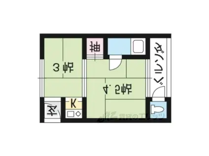 ヒサマツ荘(1K/1階)の間取り写真