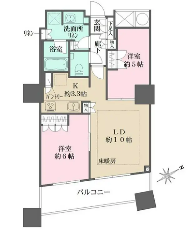 ザ・パークハウス西新宿タワー60 21階階 間取り