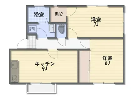 ウィンディア花水木(2LDK/2階)の間取り写真