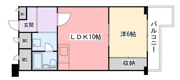 メゾン中村(1LDK/7階)の間取り写真
