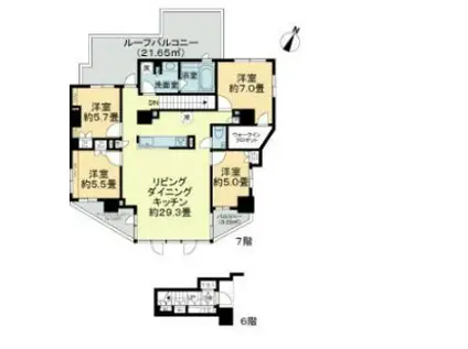 オープンレジデンシア南青山ウエストテラス(4LDK/8階)の間取り写真