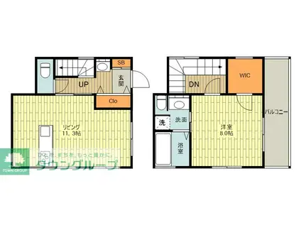エクセルオオクボ(1LDK/1階)の間取り写真