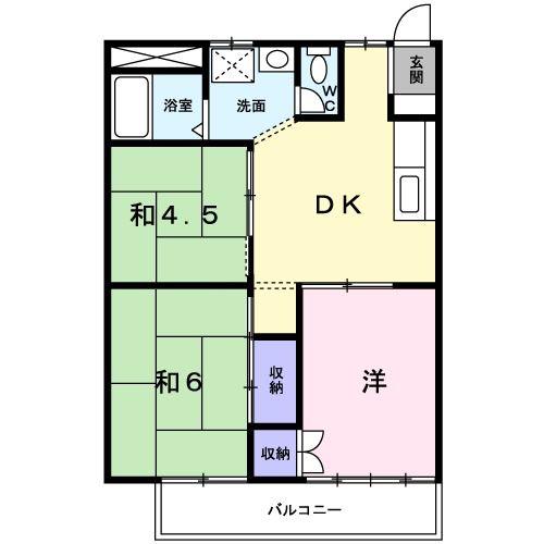 コーポ中島(3DK/1階)の間取り写真