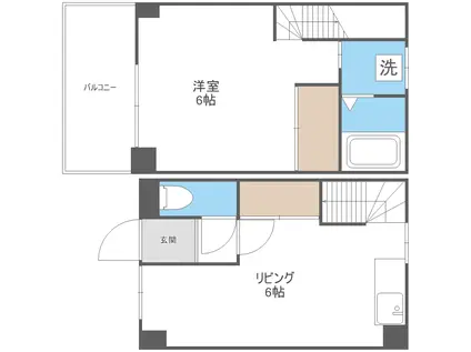 アリコベール宮の沢(1LDK/3階)の間取り写真