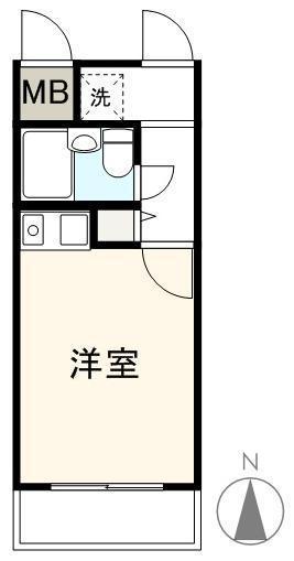 朝日プラザアーバンコア高松504号(1K/5階)の間取り写真