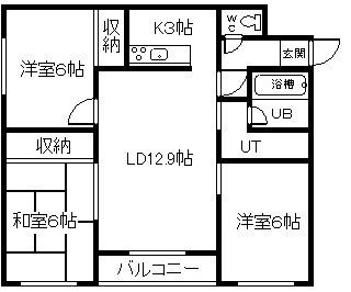 ジュエルパレス5・7(3LDK/3階)の間取り写真